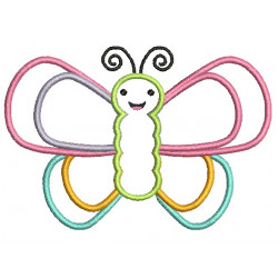 Stickdatei - Happy Spring Schmetterling Appli